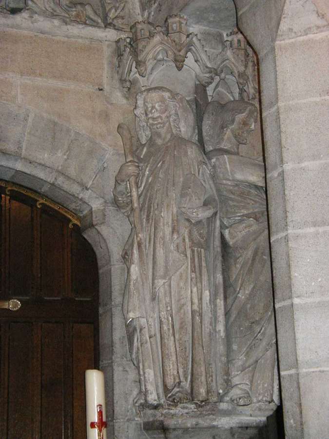 Statue de Saint Jacques dans la sacristie de la cathédrale de Bayonne