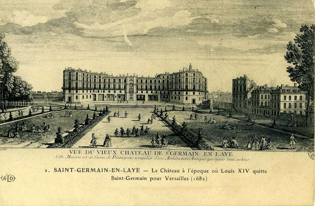 Le Château de Saint-Germain-en-Laye (Gravure ancienne)